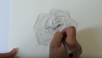 Rose dessin facile