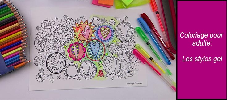 Coloriage au stylo gel