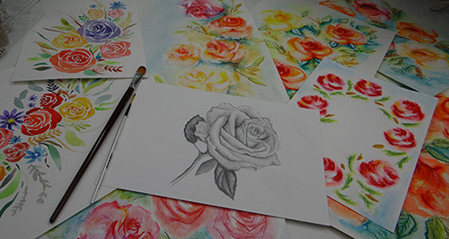 comment dessiner une rose facil