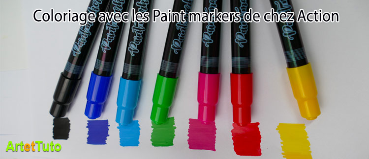 Coloriage avec les paint markers de chez action