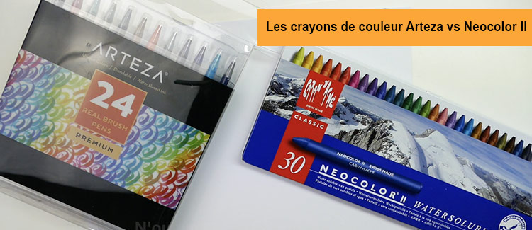 Les crayons de couleur Arteza vs Neocolor II