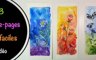 3 Marque-pages à l’aquarelle faciles à faire