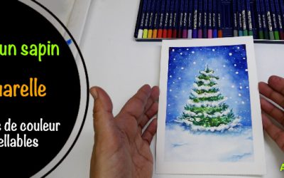 Comment peindre un sapin à l’aquarelle très facilement