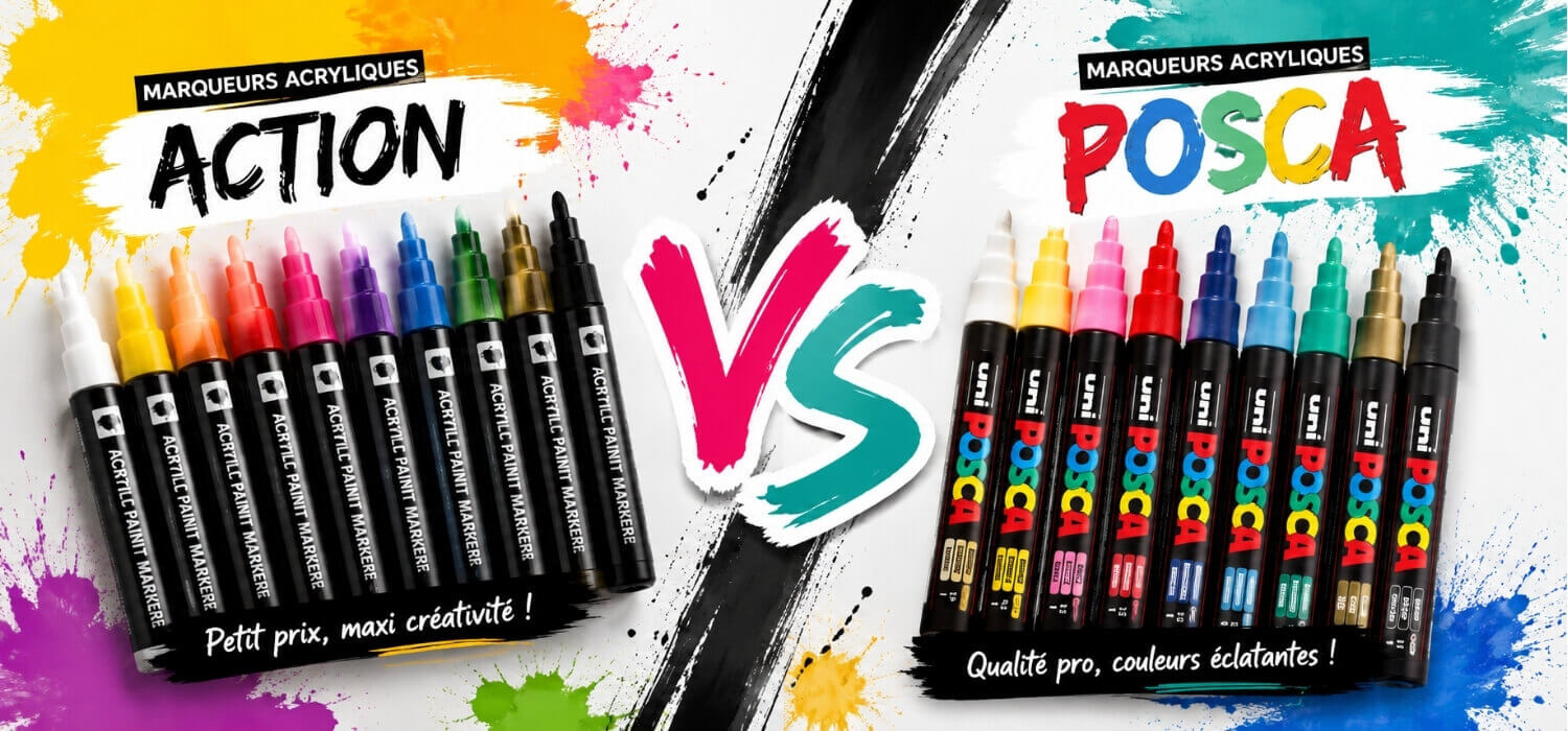 Comparaison marquers : paint markers Action vs POSCA