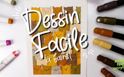 Dessin facile à faire : Comment dessiner une tribu de chats