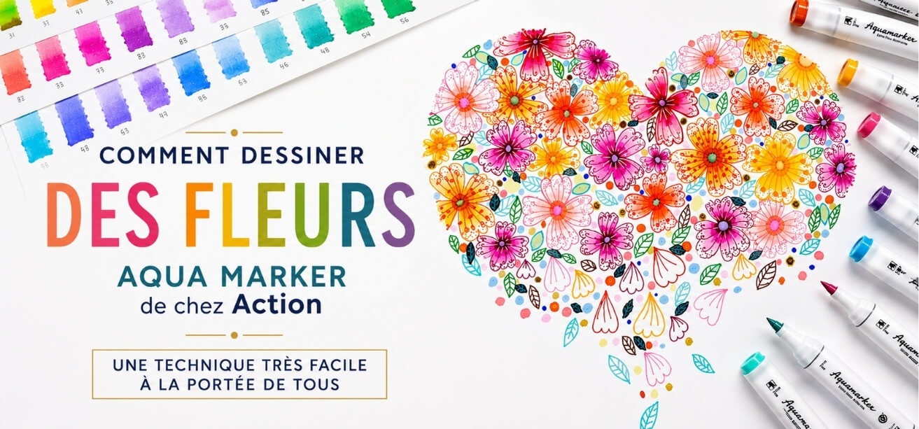 Comment dessiner des fleurs facilement aux Aquamarkers Action