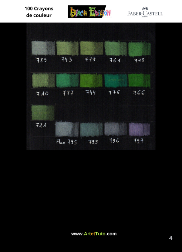 Nuancier Black Edition Faber Castell sur fond blanc 2 4