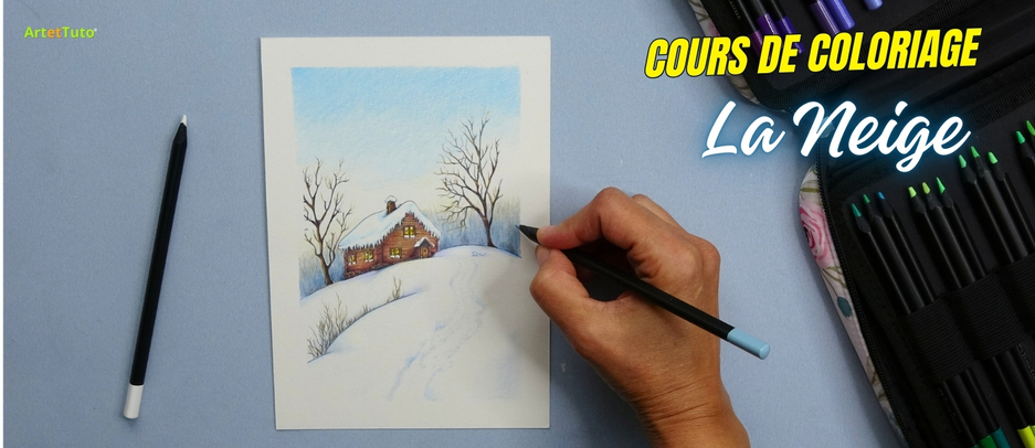 Comment colorier la neige - Cours de coloriage pour adulte