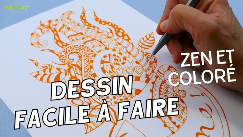 Dessin facile à faire : Style Zentangle