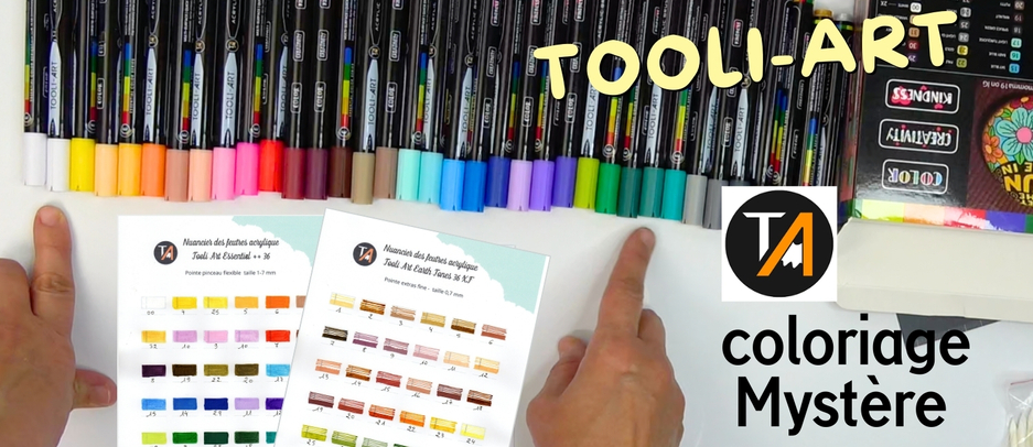 Avis sur les feutres acryliques Tooli-Art – Et le coloriage mystère