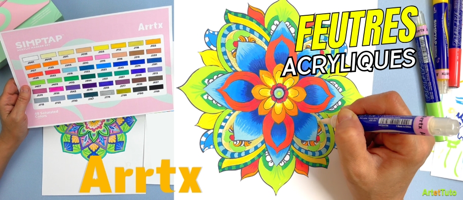 Feutres acryliques Arrtx : Mon expérience en coloriant 2 mandalas