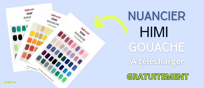 Nuancier gouache HIMI à télécharger gratuitement