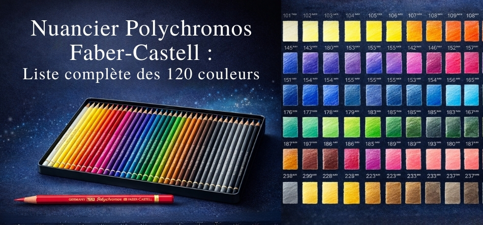 Nuancier Polychromos Faber-Castell 120 couleurs