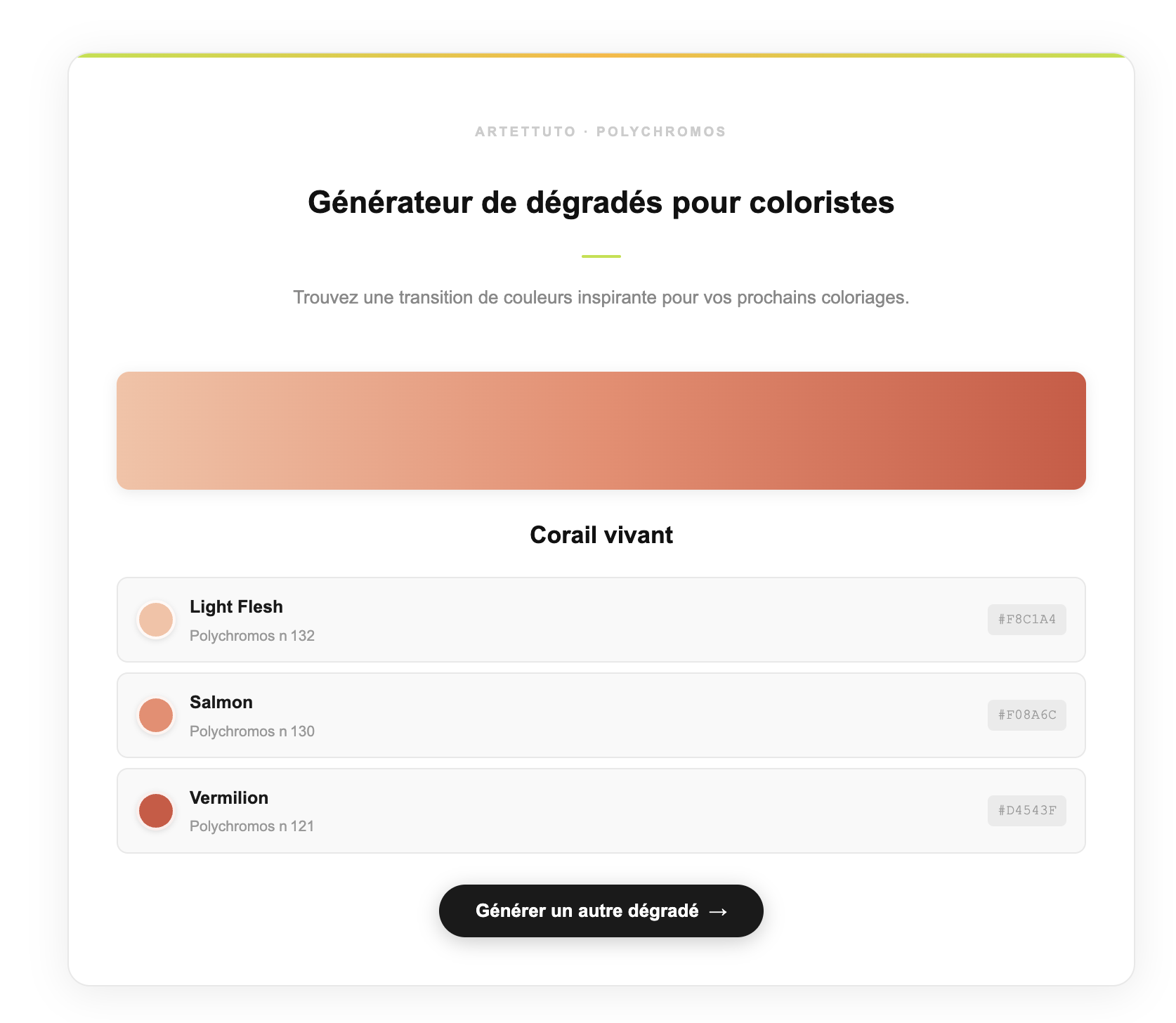 comment faire des degrades Polychromos