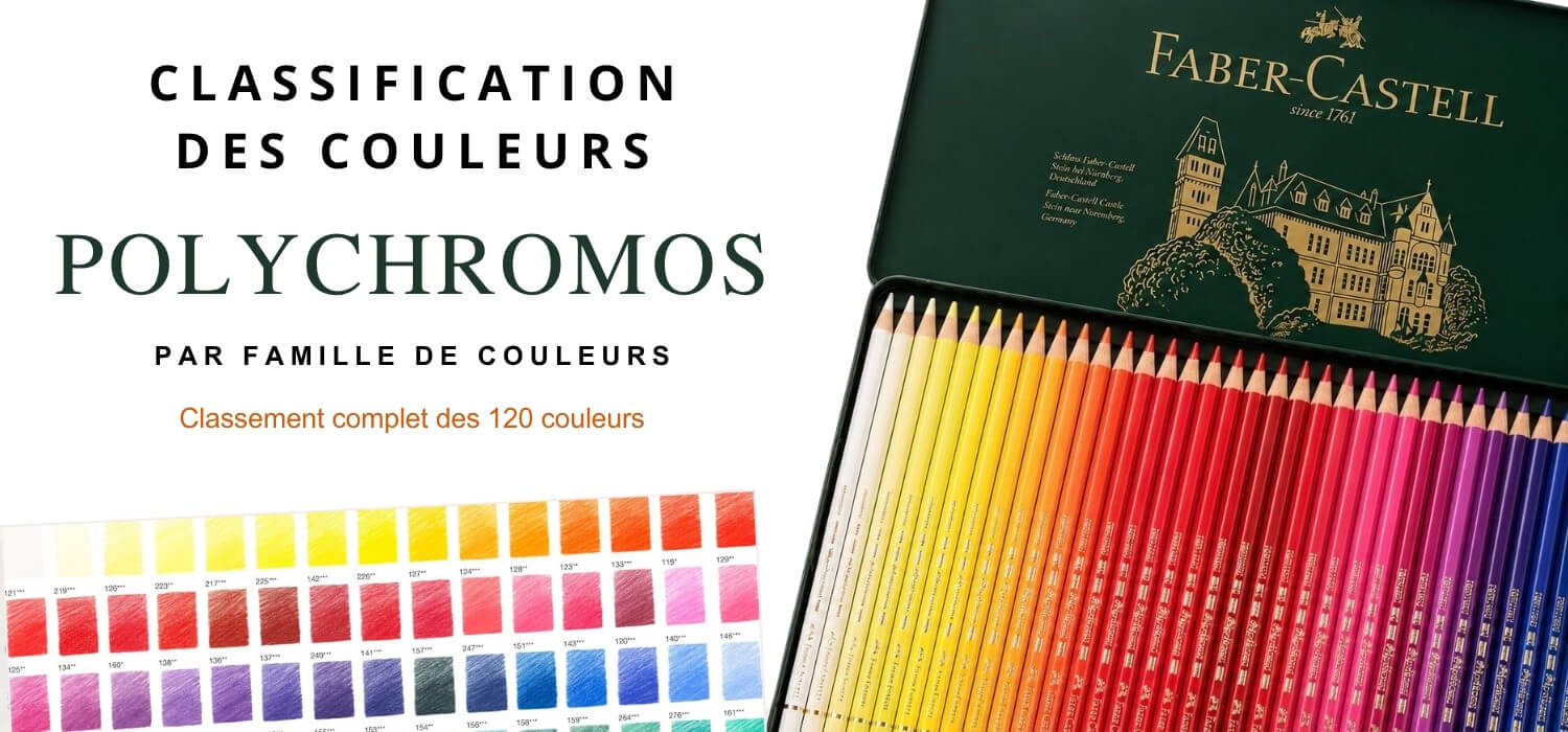 Classification des couleurs Polychromos par famille