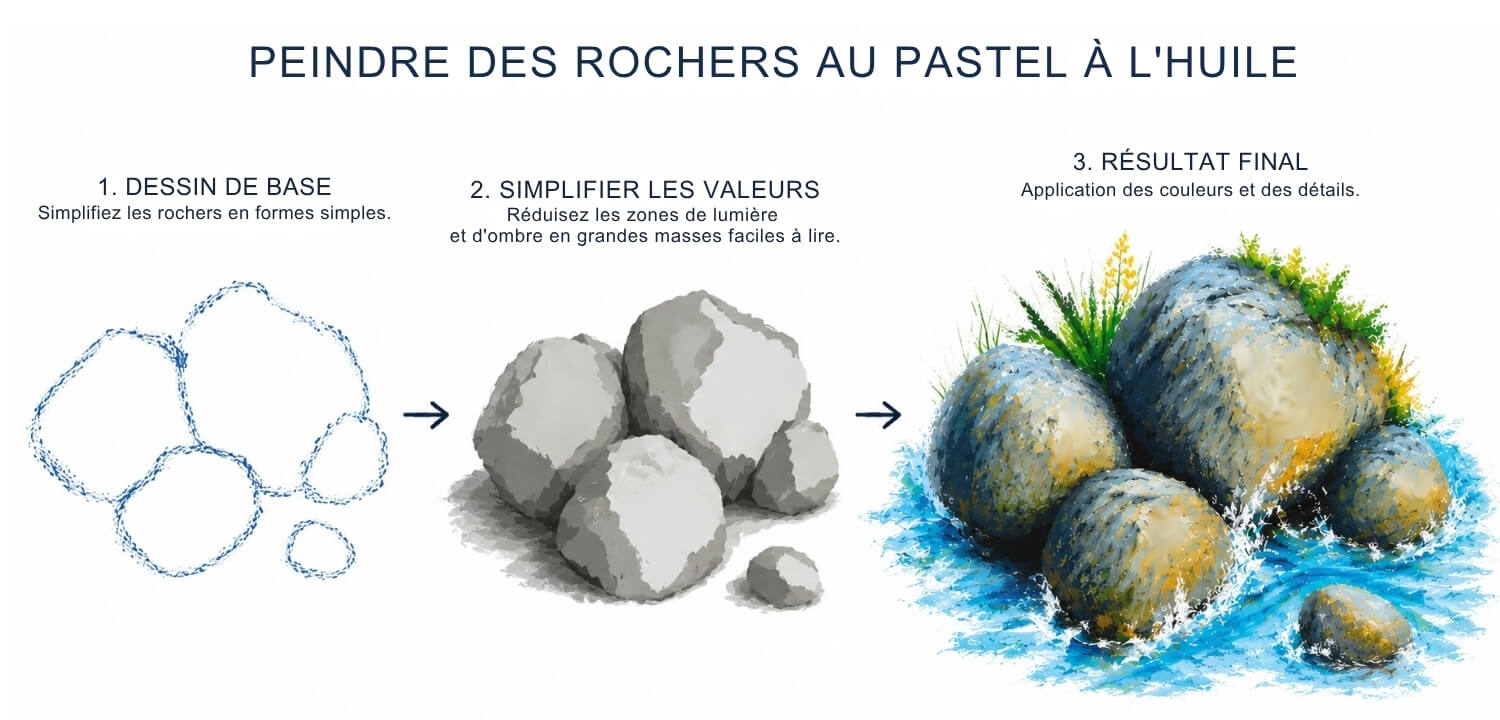 Comment peindre des rochers au pastel a l huile
