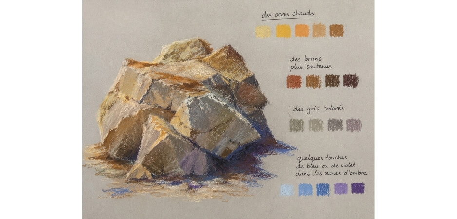 peindre des rochers en bord de mer