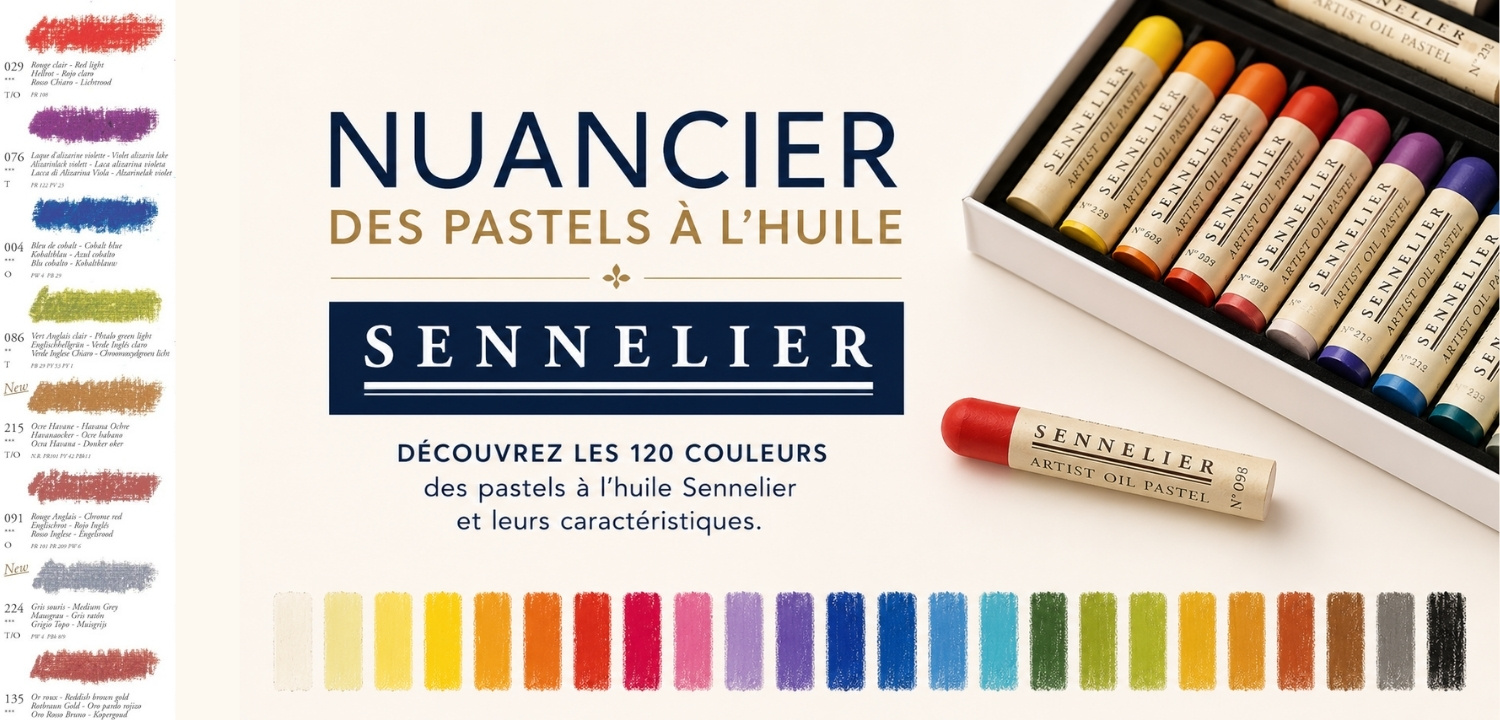 Nuancier des pastels à l’huile Sennelier