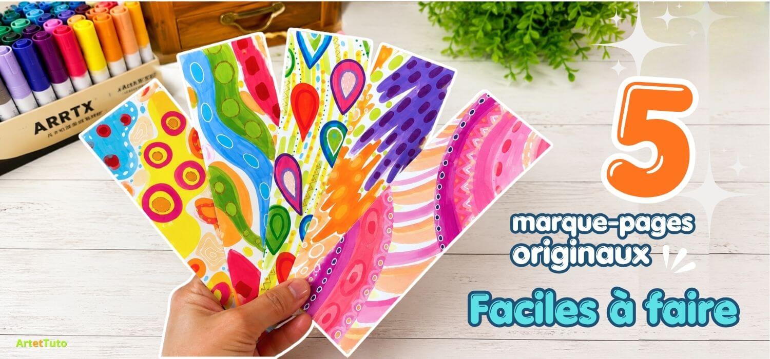 5 marque-pages aux feutres acryliques Arrtx